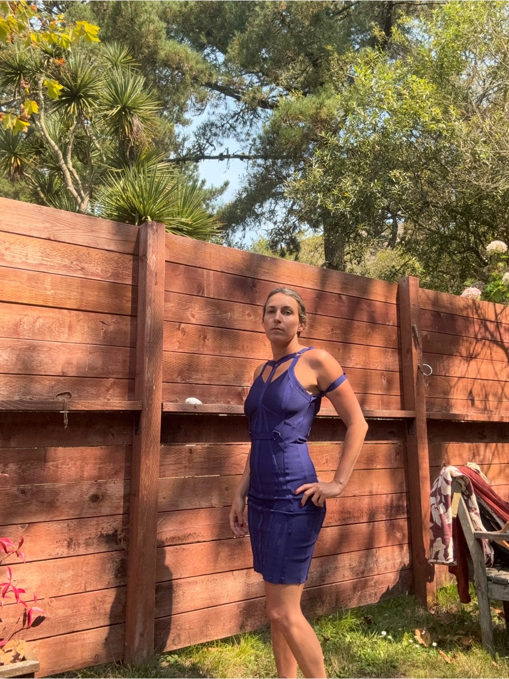 Sleeveless Purple Strappy Mini Dress